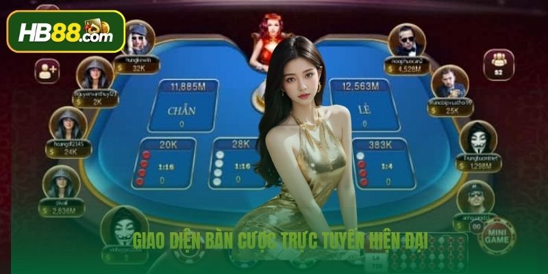 Giao diện bàn cược trực tuyến hiện đại